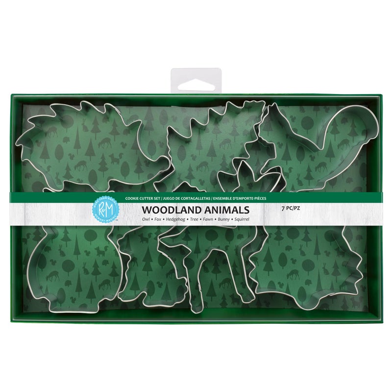Anniversary House R&M International Woodland Animal Cookie Cutter Set, Silver - Image 1